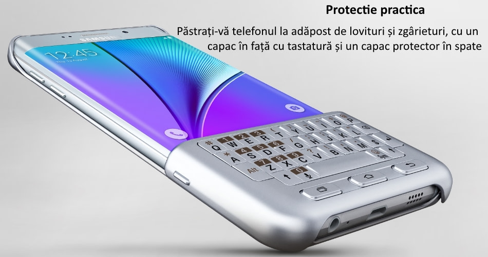 Husa Protectie Spate Cu Tastatura Qwerty Pentru Samsung Galaxy S6 Edge G928 Ej Cg928msegde Silver World Comm The Phone Warehouse